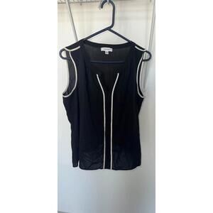 Calvin Klein Black Sleeveless Top Size L